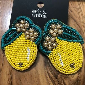 Beaded lemon 🍋 earrings